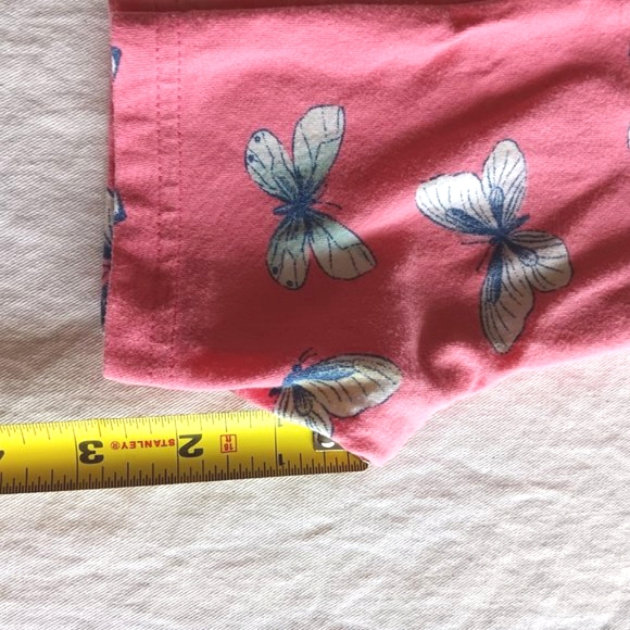 Carter's Baby Girl Shorts Size 12 Months Coral Butterfly Graphics - Picture 9 of 10